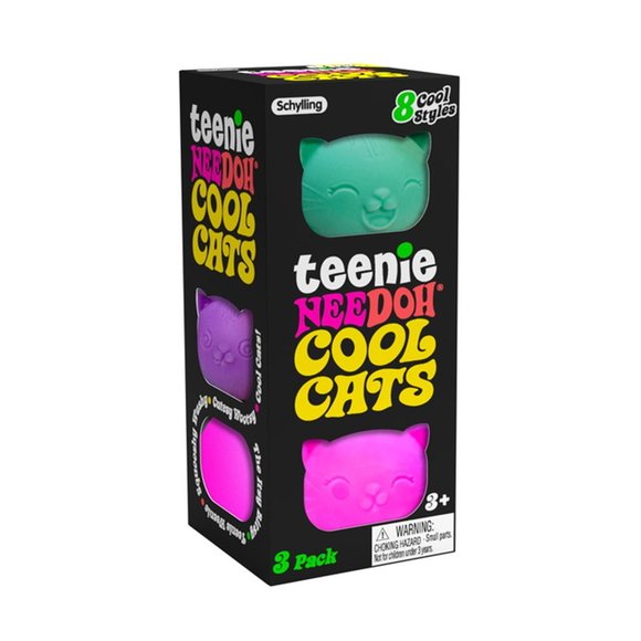 NeeDoh - Teenie Cool Cat - Soft Sensory Fidget Toy - Collectible Stress Balls - - Picture 5 of 6